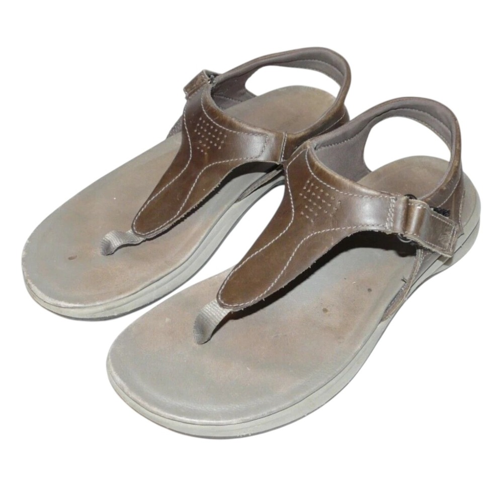 Merrell Tideriser Luna T-Strap Womens Size 8 Leather Sandal Brindle‎ J033568